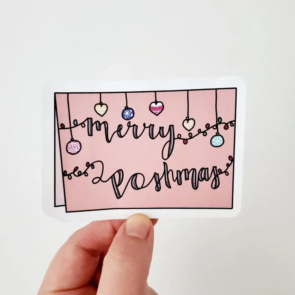 LB045 Custom Poshmark Stickers Christmas Shipping Supplies Labels [Price Firm] - Picture 6 of 10